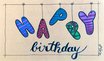 Handlettering, Geburtstag, Happy Birthday, Karte, Kunst, Grafik Design, Maike Guthier, Grafik Dsign
